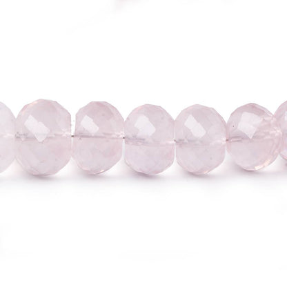 8.5-14mm Rose Quartz faceted rondelle beads 16 inch 50 pieces AA