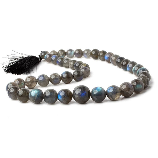 8.5-15.5mm Labradorite plain round beads 19 inch 43 pieces