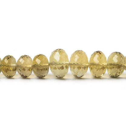 8.5-16mm Honey Quartz Faceted Rondelle 16 inch 54 pieces AA