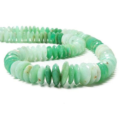 8.5-17mm Chrysoprase German Faceted Rondelle Beads 16 inch 108 pieces
