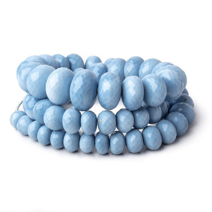 8.5-18mm Owyhee Blue Opal Faceted Rondelle Beads 20 inch 60 pieces AA