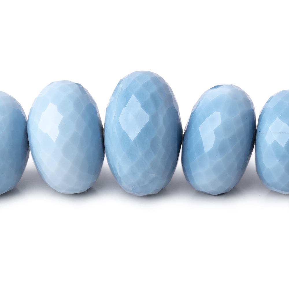 8.5-18mm Owyhee Blue Opal Faceted Rondelle Beads 20 inch 60 pieces AA