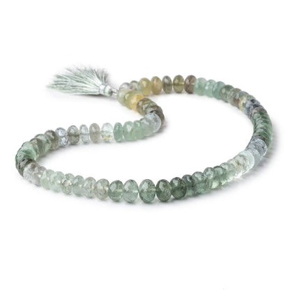 8.5mm Moss Aquamarine Beads Faceted Rondelle Beads 15 inch 76 pieces