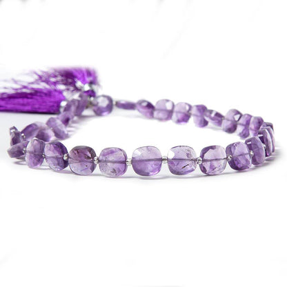 8.5-9mm Amethyst faceted pillow beads 14 inch 34 pieces
