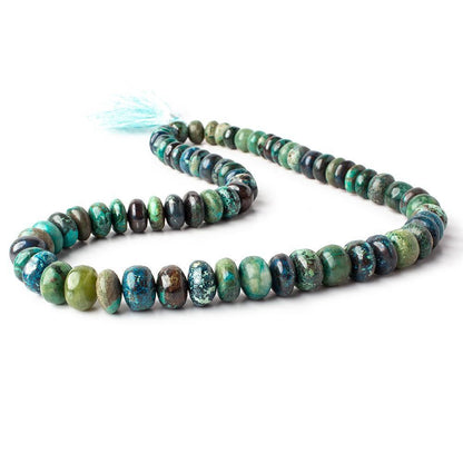 8.5-9mm Chrysocolla Plain Rondelle Beads 16 inch 61 pieces AA grade