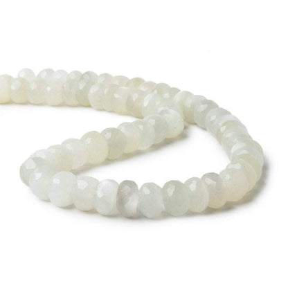 8.5-9mm Cream Moonstone faceted rondelle beads 13 inch 59 pieces AAA