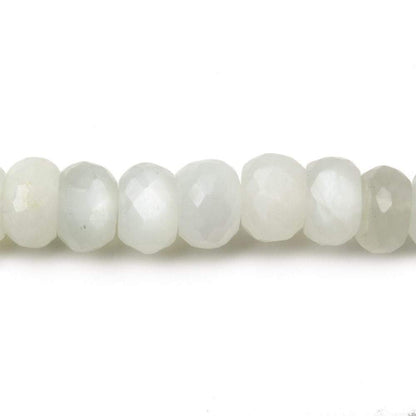 8.5-9mm Cream Moonstone faceted rondelle beads 13 inch 59 pieces AAA