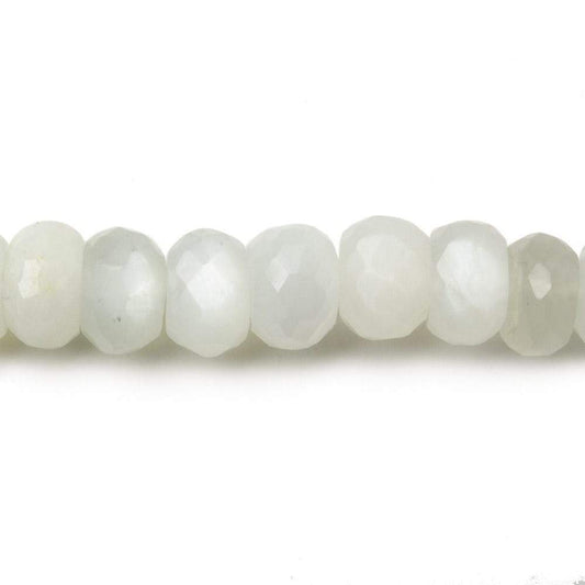 8.5-9mm Cream Moonstone faceted rondelle beads 13 inch 59 pieces AAA