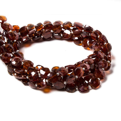 8.5-9mm Hessonite faceted pillow beads 14 inch 34 pieces