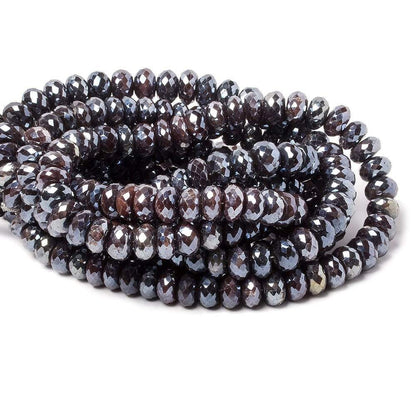 8-13mm Mystic Chocolate Moonstone faceted rondelle beads 15 inch 70 pieces