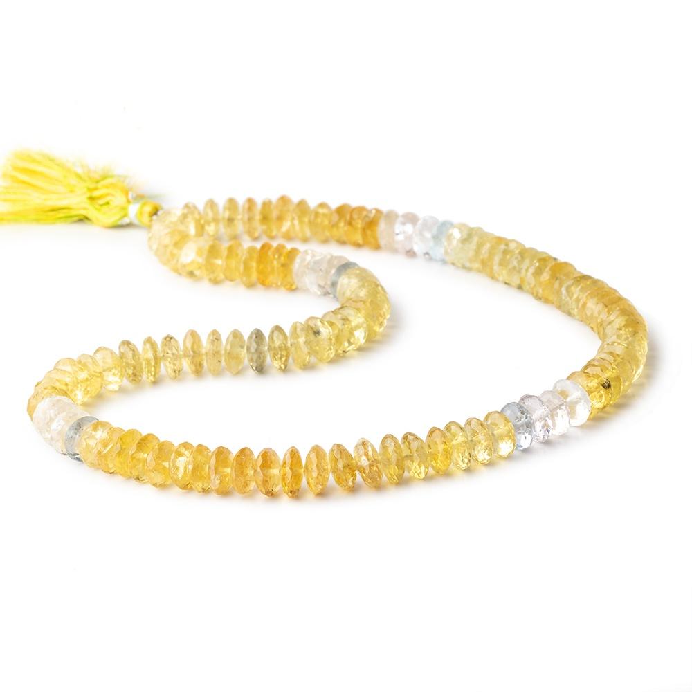 8.5mm Heliodor German Faceted Rondelle Beads 16 inch 107 pieces