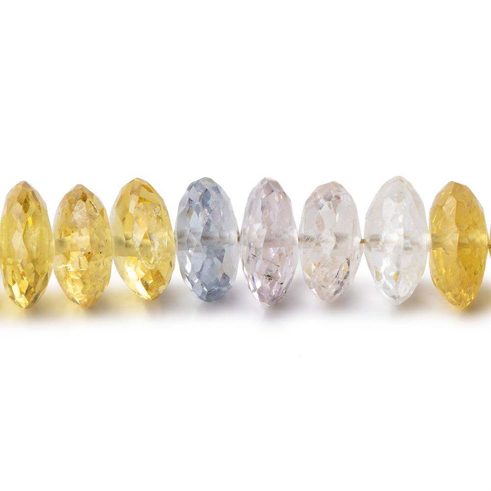 8.5mm Heliodor German Faceted Rondelle Beads 16 inch 107 pieces