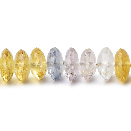 8.5mm Heliodor German Faceted Rondelle Beads 16 inch 107 pieces