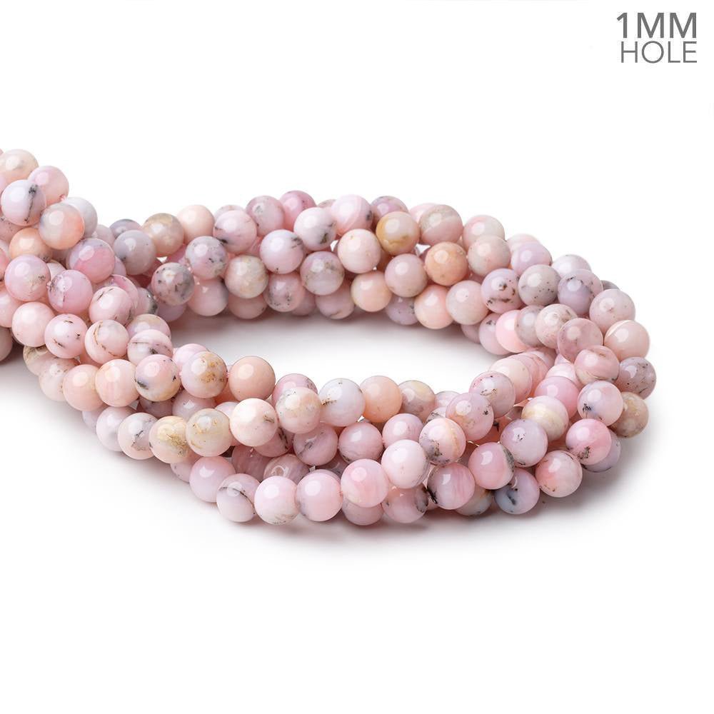 8.5mm Pink Peruvian Opal Plain Rounds 16 inch 48 Beads 1mm Hole