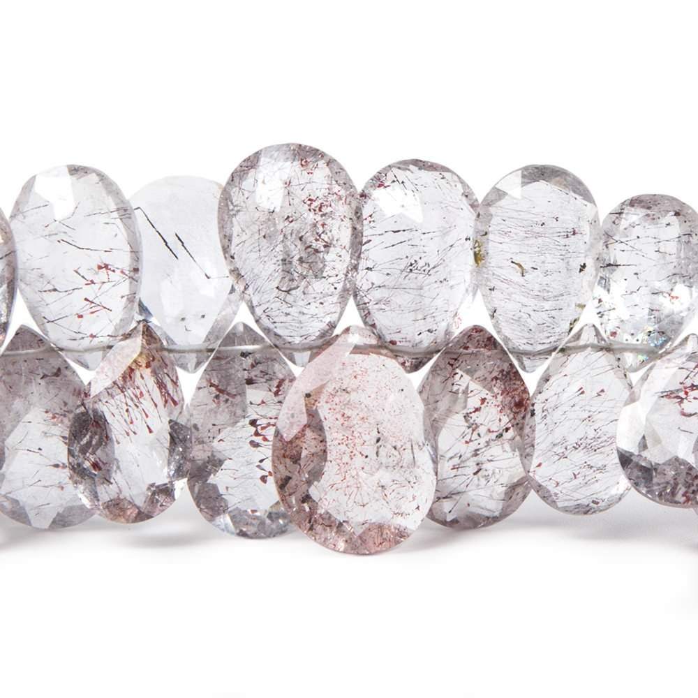 9x6-17x12mm Moss Amethyst Pavilion Faceted Pears 7 inch 47 beads