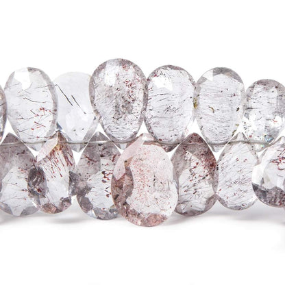 9x6-17x12mm Moss Amethyst Pavilion Faceted Pears 7 inch 47 beads