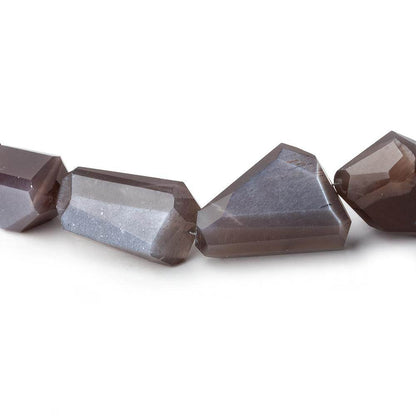 8.5x5.5-23x16mm Chocolate Moonstone Faceted Nugget Beads 16 inch 29 pcs A