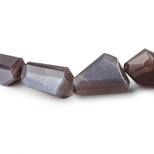 8.5x5.5-23x16mm Chocolate Moonstone Faceted Nugget Beads 16 inch 29 pcs A