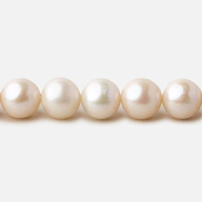8.5x8-9.5x9mm Off White Off Round freshwater pearls 16 inch 47 pieces