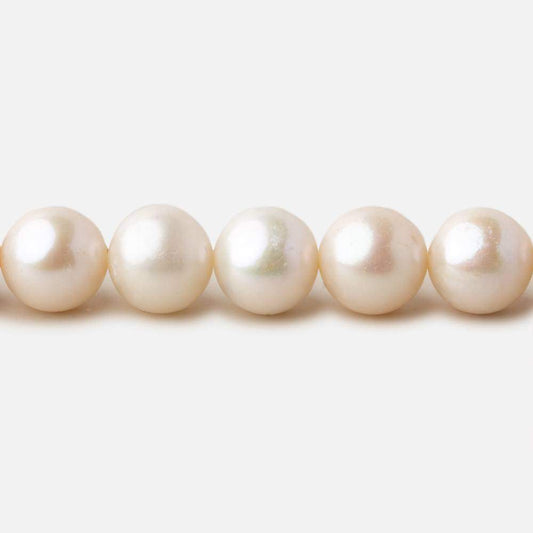 8.5x8-9.5x9mm Off White Off Round freshwater pearls 16 inch 47 pieces