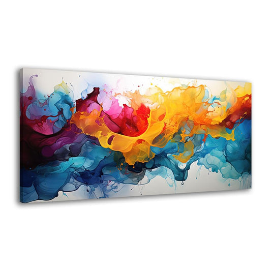 Abstract Canvas Art Wall Decor Colorful Abstract Wall Art for Living Room Fan...