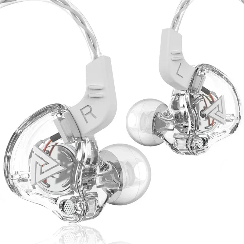QKZ AK6 in Ear Earphone 6 Dynamic Driver Unit Headphone with Mic Stereo Sports HIFI Subwoofer Headset Monitor Earbuds