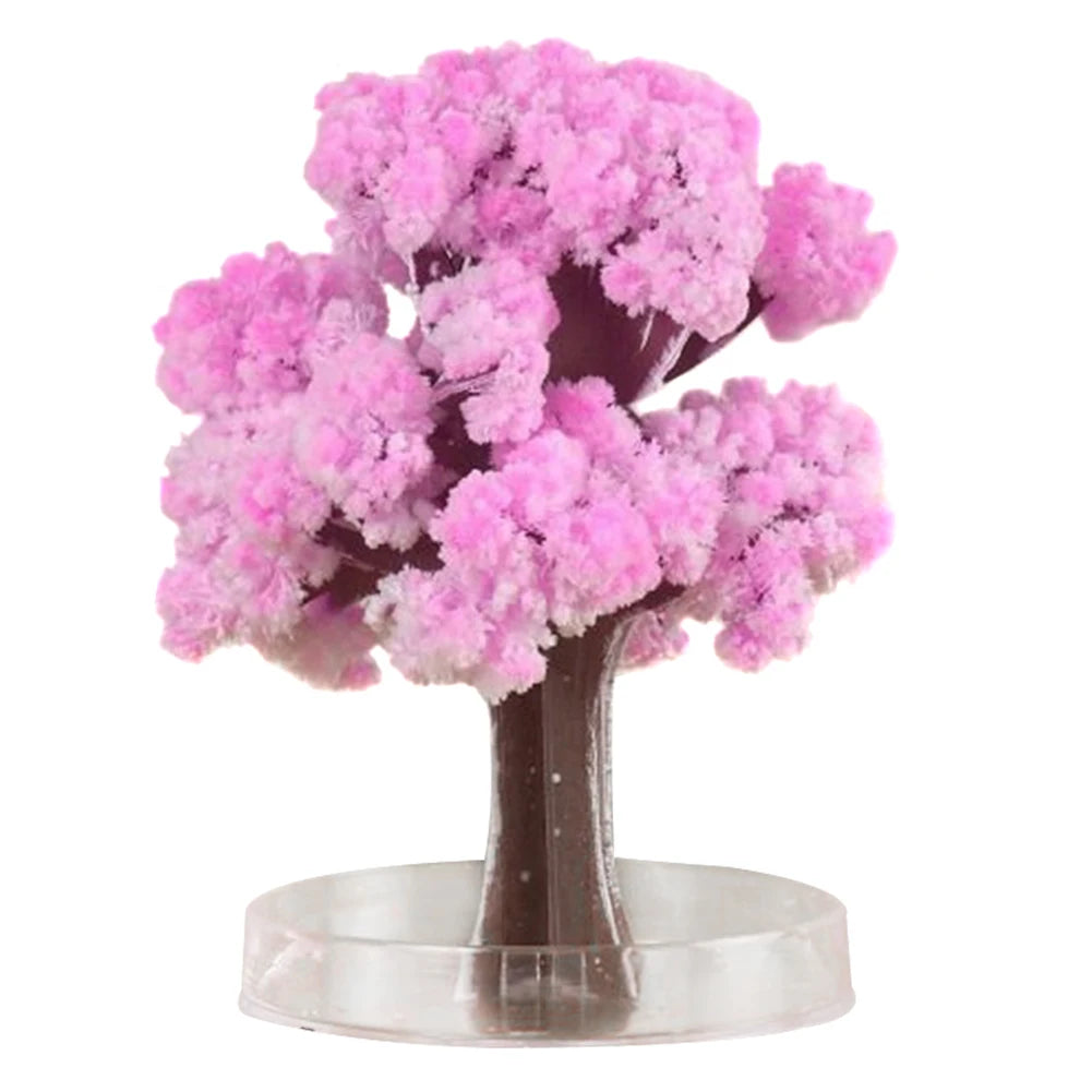 Mini DIY Growing Tree Paper Sakura Crystal Trees Desktop Cherry Blossom Toys Paper Tree Gift Novelty Toy Exploring Science