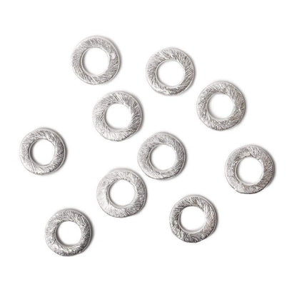 8mm .925 Silver brushed Jump Ring Set of 10 pieces