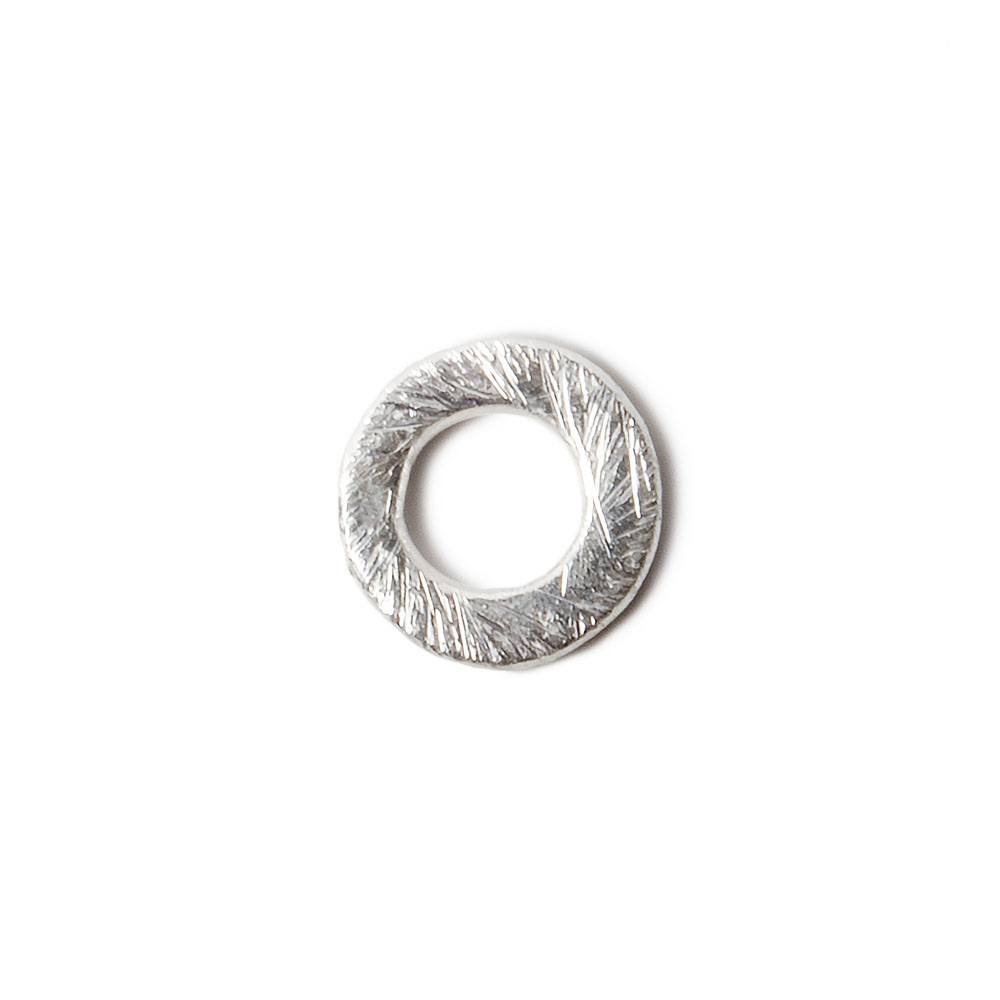 8mm .925 Silver brushed Jump Ring Set of 10 pieces