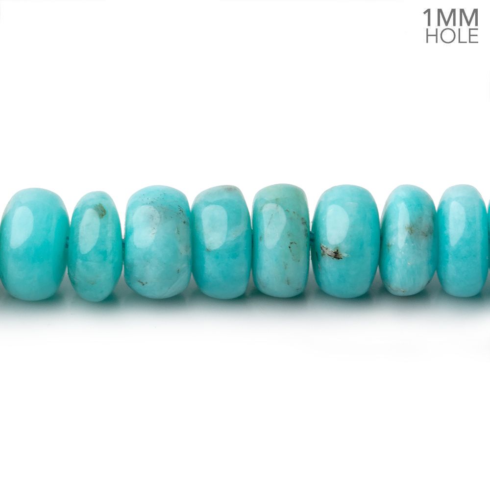 8mm Amazonite Plain Rondelle Beads 16 inch 90 pieces A Grade 1mm Hole