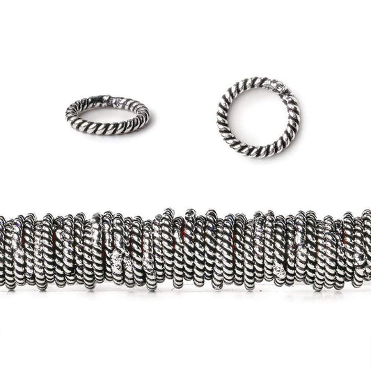 8mm Antiqued Sterling Silver Plated Copper Jumpring 8 inch 144 pcs