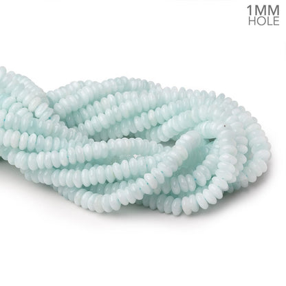 8mm Blue Angel Hemimorphite Plain Rondelles 15 inch 110 Beads