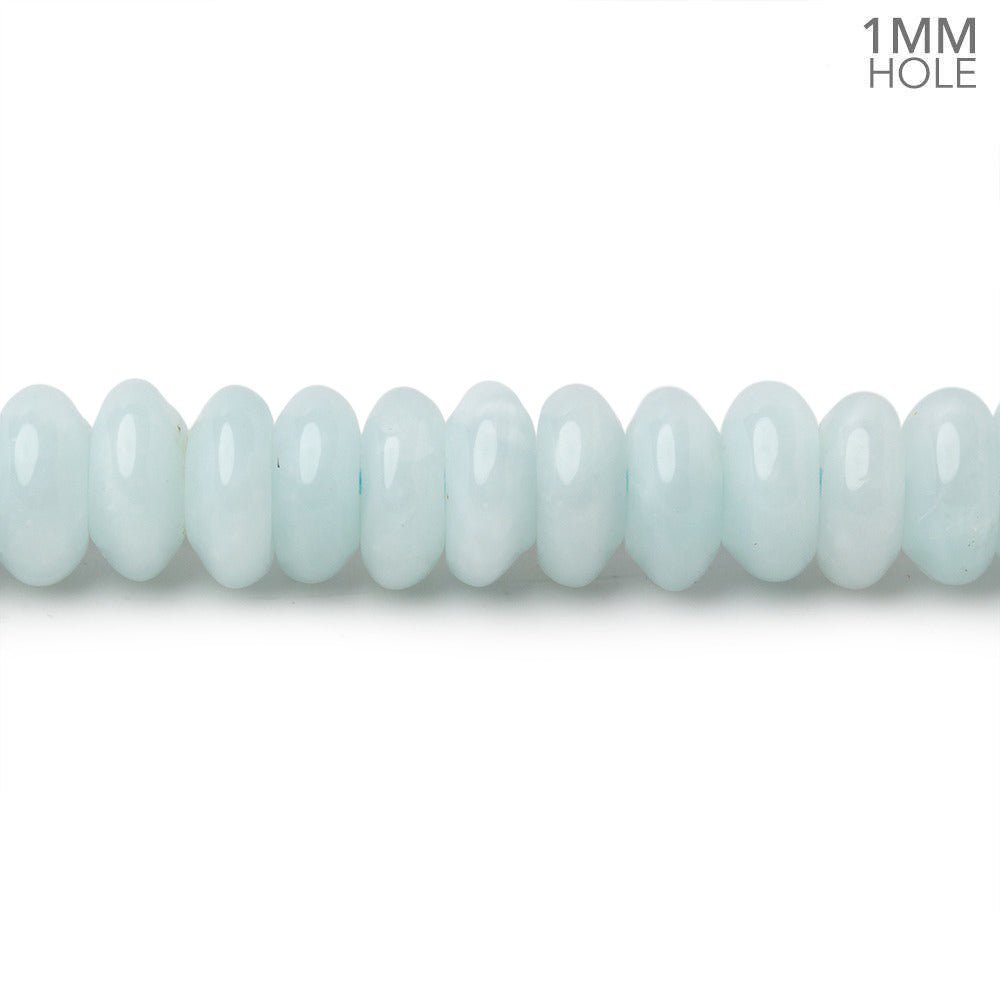 8mm Blue Angel Hemimorphite Plain Rondelles 15 inch 110 Beads