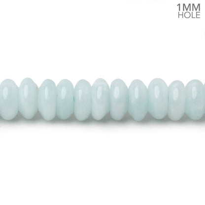 8mm Blue Angel Hemimorphite Plain Rondelles 15 inch 110 Beads