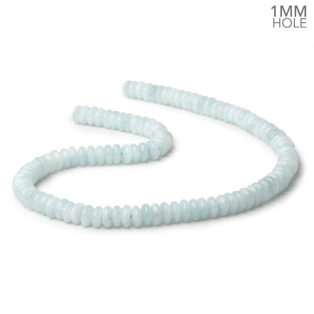 8mm Blue Angel Hemimorphite Plain Rondelles 15 inch 110 Beads