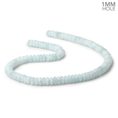 8mm Blue Angel Hemimorphite Plain Rondelles 15 inch 110 Beads