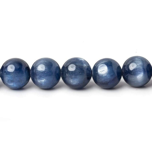 8mm Blue Kyanite Plain Rounds 16 inch 51 beads AA