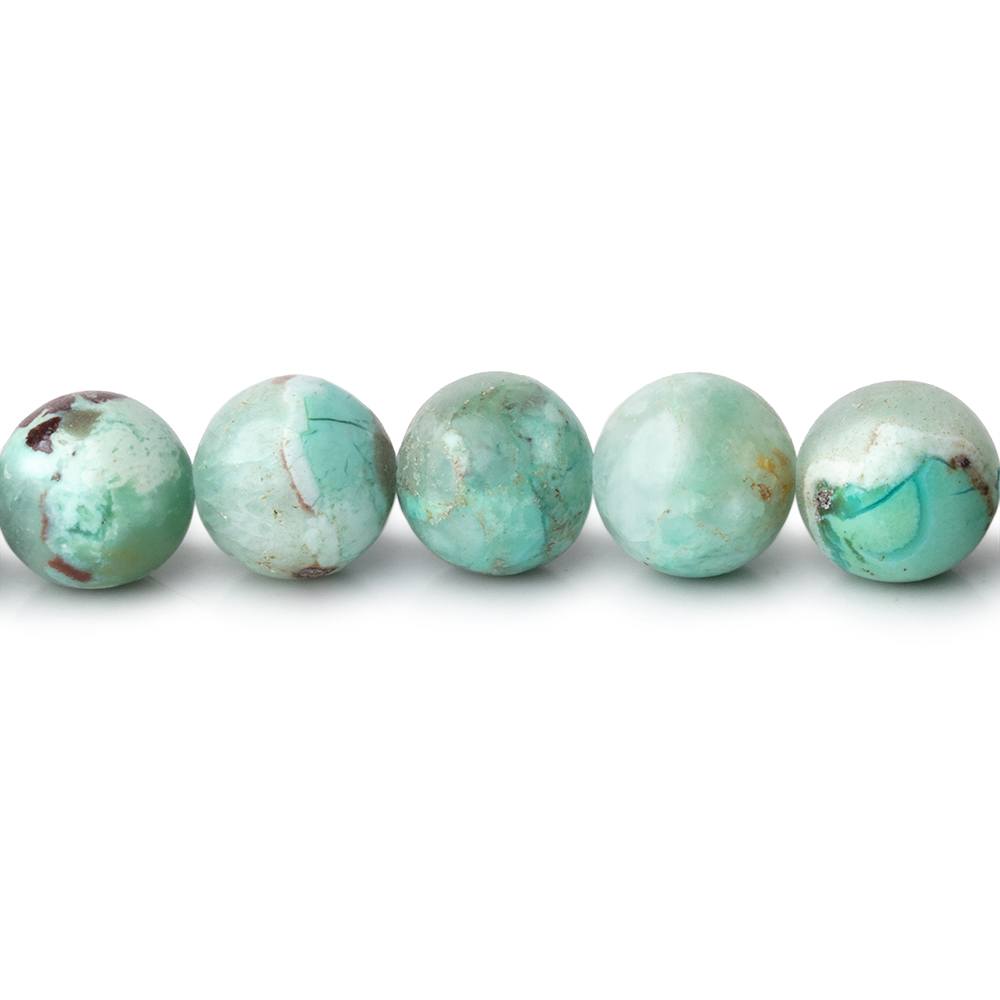 8mm Blue Peruvian Opal Plain Round Beads 16 inch 51 pieces 1mm hole