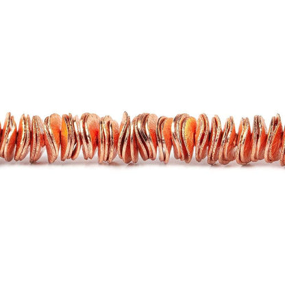 8mm Brushed Wavy Disc Spacers 8 inch 166 Beads