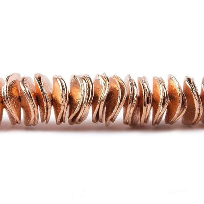 8mm Brushed Wavy Disc Spacers 8 inch 166 Beads