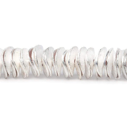 8mm Brushed Wavy Disc Spacers 8 inch 166 Beads