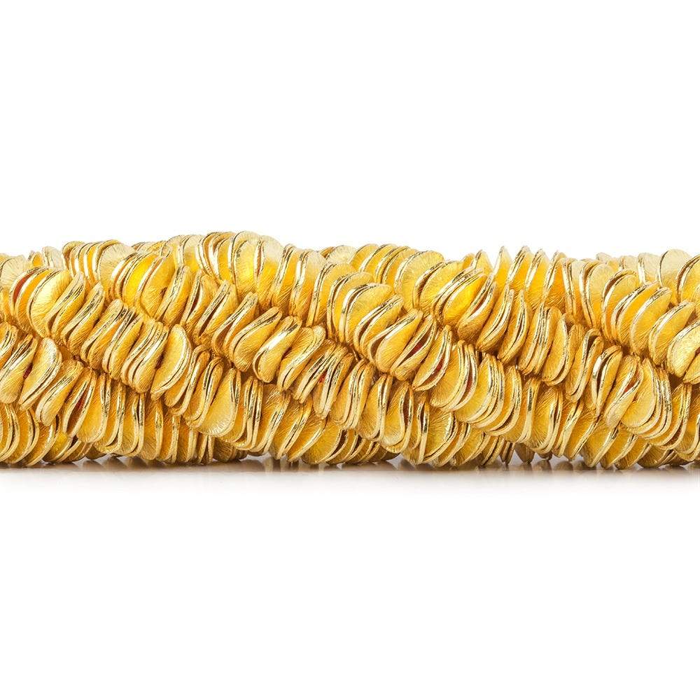 8mm Brushed Wavy Disc Spacers 8 inch 166 Beads