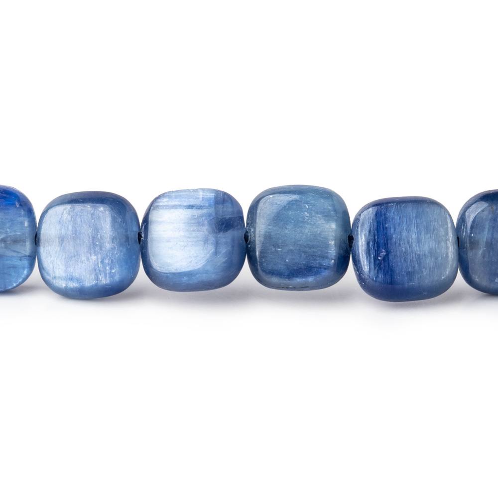 8mm Ceylon Blue Kyanite plain square beads 16 inch 51 pieces AA Grade
