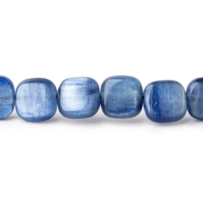 8mm Ceylon Blue Kyanite plain square beads 16 inch 51 pieces AA Grade
