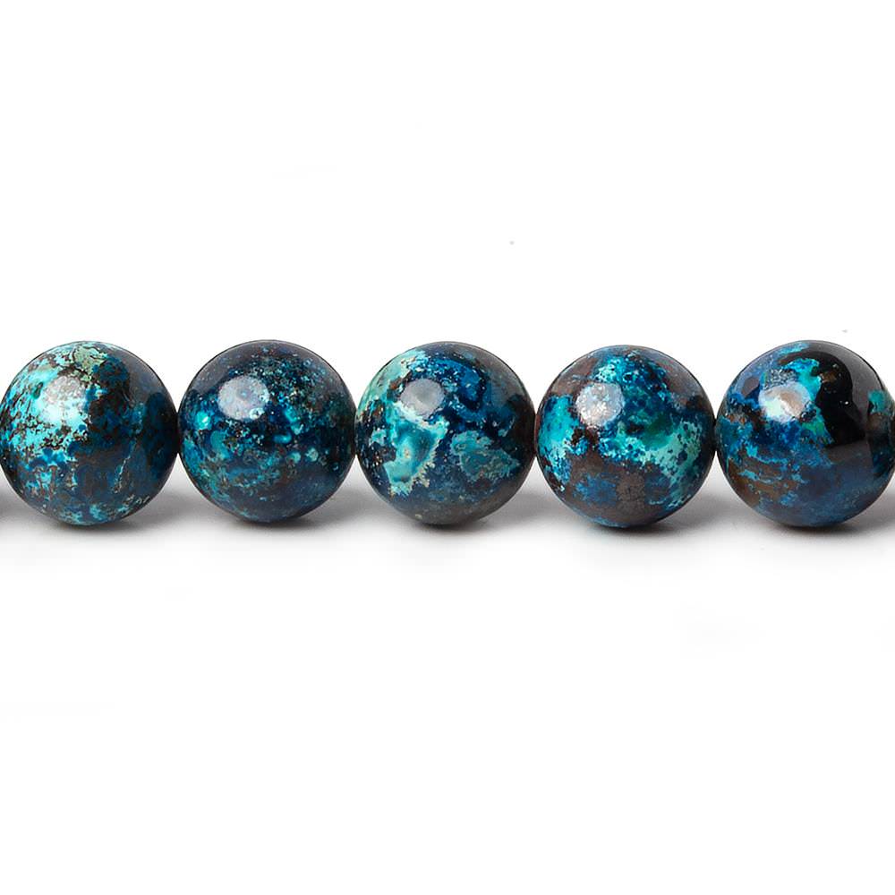8mm Chrysocolla Plain Rounds 16 inch 51 beads AA
