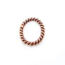 8mm Copper Oval Twisted Jumpring 50 pcs