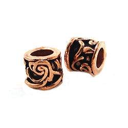 8mm Copper Rondelle with Vine *DISCONTINUED*