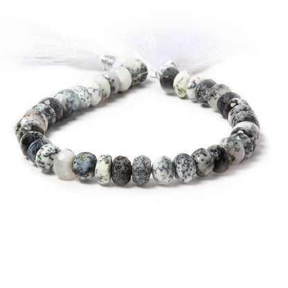 8mm Dendritic Opal faceted rondelles 8 inches 39 beads AA grade