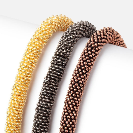 8mm Double Row Daisy Spacers with 2.5mm Large Hole 8 inch 135 Beads