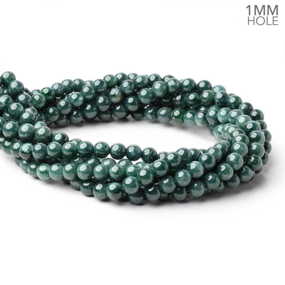 8mm Jadeite Plain Round Beads 15.5 inch 52 pieces AA 1mm Hole